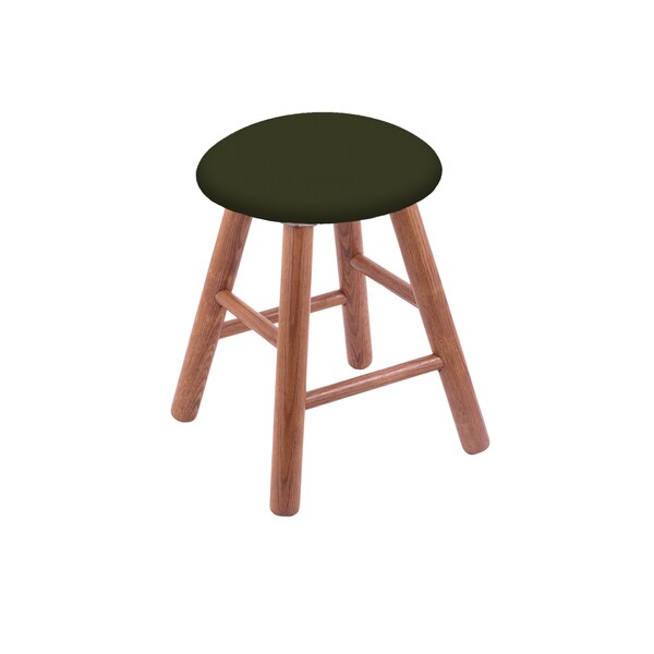 Oak Vanity Stool, Medium Finish, Graph Coal Seat
